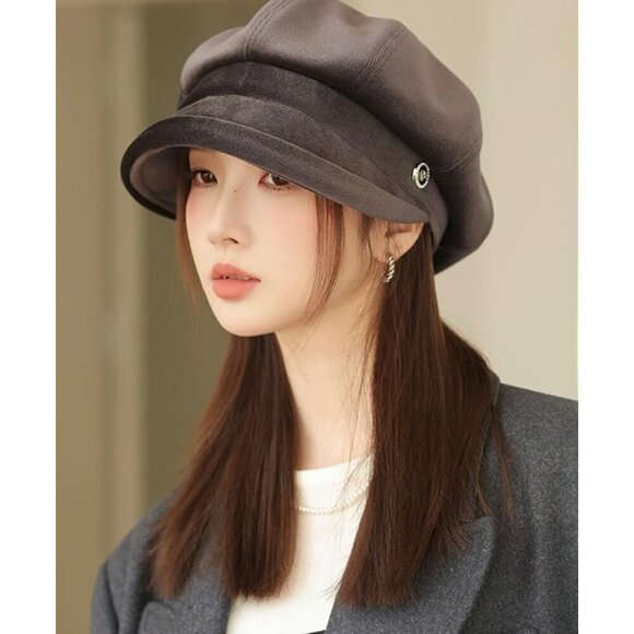 Women Newsboy Cap Polyester Vintage Style Short Brim Autumn Fashion main image 6